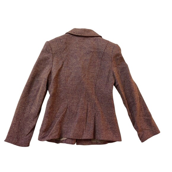 Vintage Eitie Women’s Wool Blend Skirt Suit Set Blazer Jacket Brown EU 38 US 6-8 - Picture 9 of 16